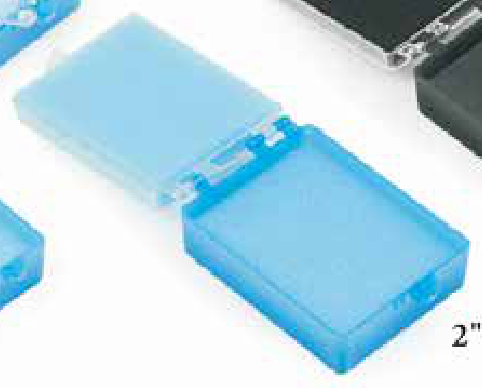 Plastic Crown Box W/Foam 1" 1000/Cs (Blue)