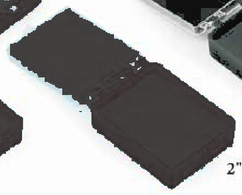 Plastic Crown Box W/Foam 1" 1000/Cs (Black)